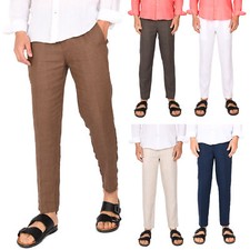 Men linen pants 100 - linen, elegant