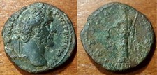 [MRMA0197] ANTONINO PIO-ROMA ASSE 143-144dC Antonino/IMPERATOR II S C Libertas