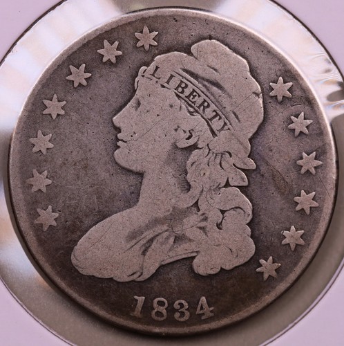 1834 capped bust half dollar - 1834,