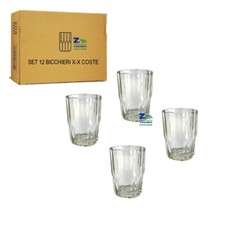 SET 12 BICCHIERI 20 COSTE IN VETRO 100 ML PER VINO AMARO LIQUORE