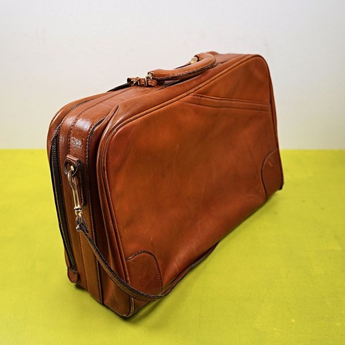 Valigia pelle vintage con - valigia,