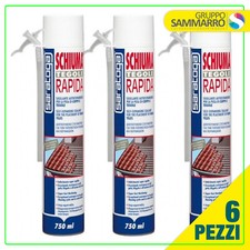 Schiuma per Tegole Coppi 6 pz rapida Poliuretanica autoespandente Saratoga 750ML