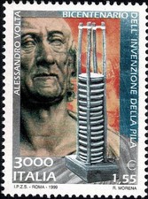 1999 REPUBBLICA ITALIANA n. 2465 ALESSANDRO VOLTA 1 V. MNH MF132626