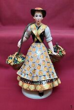 SCULTURA TREVIR DONNA CON FIORI TORINO ITALY POTTERY TOSIN SEBELIN EPIGONI LENCI