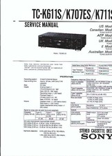 Sony Service Manual per TC -K