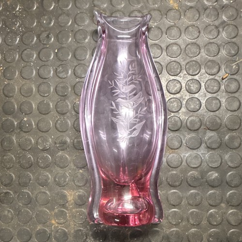 Vaso vetro rosa trasparente - vetro,