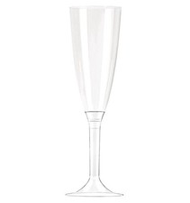 20 Calici Flutes da Spumante monouso - flute rigido in plastica trasparente
