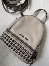 zaino donna michael kors grigio spalla zainetto in vera pelle borchie