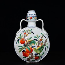 Raro vaso piatto uccellino