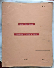 Società Italiana Radio Marittima RADAR FRS 24/48 Procedura Messa A Punto FURUNO