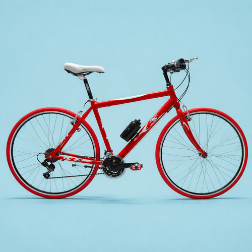 Bici ibrida uomo rosso - ibrida,