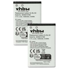 2x Batería para Nokia N71 N91 N72 C2 C1-02 E50 C2-01 N-Gage N70 E60 1200mAh 3,7V