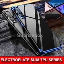 Custodia telefono trasparente placcatura antiurto lusso per Huawei P20 P20 Pro P20 Lite