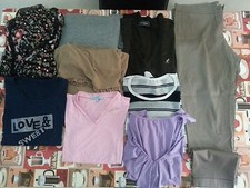 Lotto 169 stock 9 pezzi abbigliamento ragazza donna maglie Tg.L pinocchietto TG.