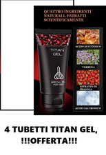 4 PEZZI GEL TITAN INGRANDIMENTO,ALLUNGAMENTO PENE.POTENZIA PRESTAZIONI SESSUALI