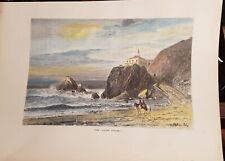 incisione su legno colorata a mano The Cliff House California 1872 Stati Uniti
