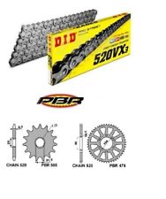 KIT TRASMISSIONE KAWASAKI VULCAN 650 2015-21  PIGNONE CORONA PBR CATENA DID VX3