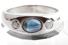 Anello zaffiro diamanti