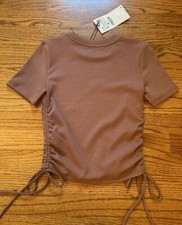 NWT Zara Dusty Rose Ruched