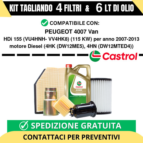 Tagliando per peugeot 4007 van - tagliando,