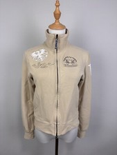 Giacca donna LA MARTINA beige full zip collo alto #1 logo ricamato