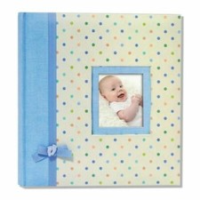 ALBUM FOTOGRAFICO NEONATI BIMBO KARA BLUE 20 FOGLI 24X24 CON VELINA