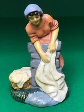 LAVANDAIA presepe cartapesta anni '40 SALPA LUCCA