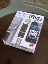 IK Multimedia iRig Pre Microphone Interface PC iPhone iPod iPad Mic Phantom +48v