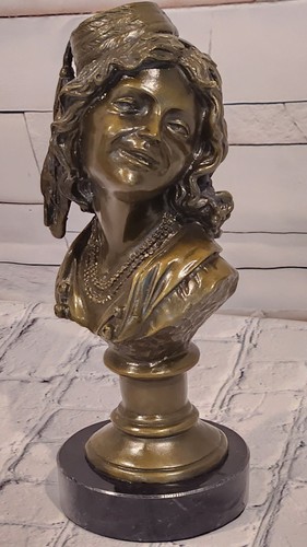 Firmato bronzo woman busto - bronzo,