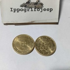 Set 2 Città del Vaticano monete 50 centesimi cent Papa Francesco e stemma rare