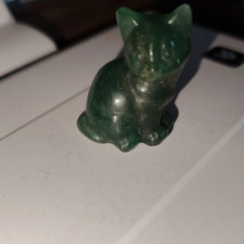 Collezione animali in pietra gatto in avventurina verde