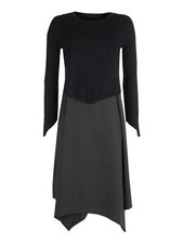 louise doro Set abito lungo da donna con maglia girocollo