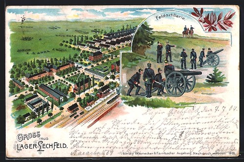 Litografia lager lechfeld - litografia,