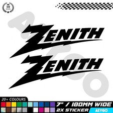 2x ZENITH Adesivo Vinile Decalcomania Auto Paracolpi Gara livrea Mod Sponsor Grafica