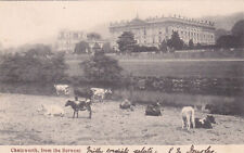 ENGLAND - Chatsworth, from the Derwent, Postcard 1905