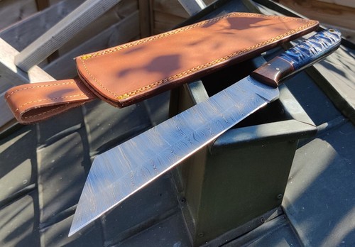 Coltello damascato seax camper - coltello,