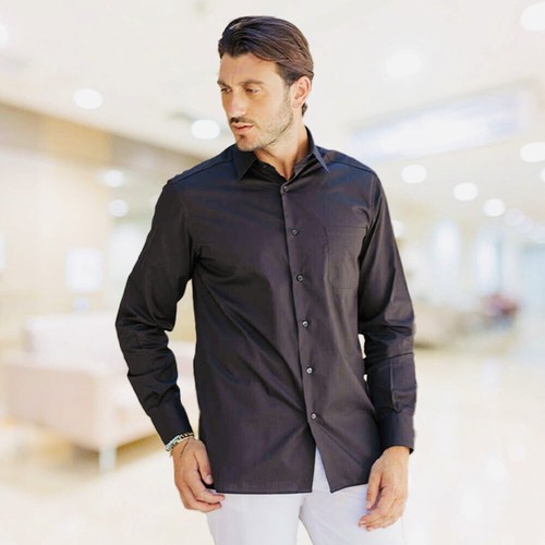 Camicia uomo manica lunga nero - uomo,