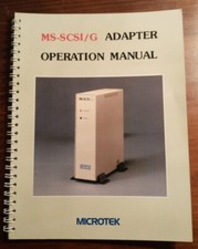 MS-SCSI/G adapter Operation Manual MICROTEK INTERNATIONAL INC.