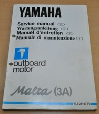 Yamaha Malta 3A Motor Antrieb Aussenbordmotor Outboard Werkstatthandbuch 1988