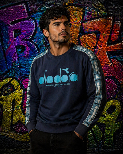 Felpa uomo diadora logo - diadora,