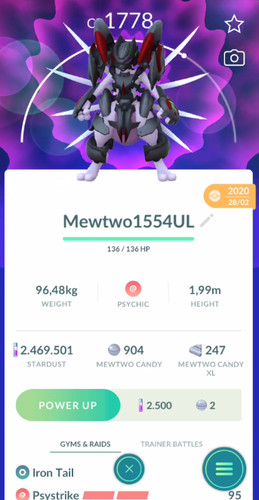 Mewtwo corazzato 100 - corazzato, lucky