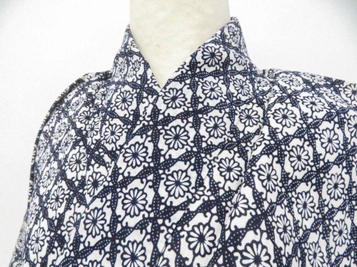 Kimono giapponese yukata blu - kimono,