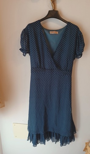 Abito crêpe chiffon blu - in,