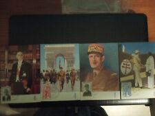 4 Cartoline - Francobolli Francesi Onore De Gaulle