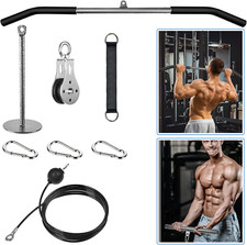 Carrucola Palestra Con Barra Lat Machine, DIY Fitness Attrezzi Set Cavi Petto Pu