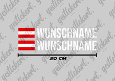 2 adesivi 20 cm nome e