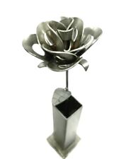 Rosa Acciaio In Vaso Regalo
