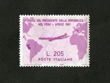 1961  - REPUBBLICA - FRANCOBOLLO DA 205. LIRE. LILLA ROSA - GRONCHI ROSA -