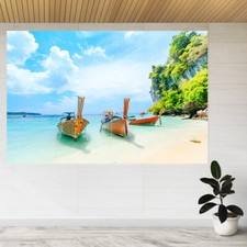 Longtale Boat On The White