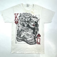 T-shirt bianca King & Queen of